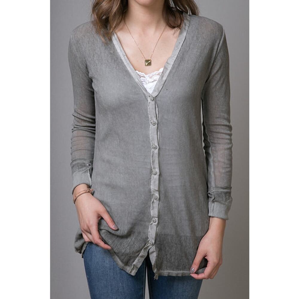 Johnny Was Pete & Greta Myra Mesh Lightweight Cardigan Sweater, Small